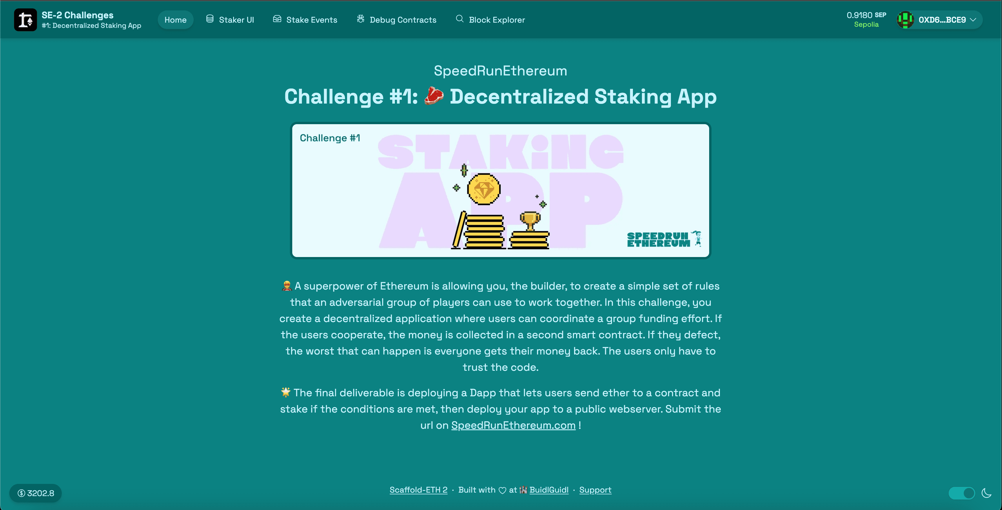 Decentralized Staking App